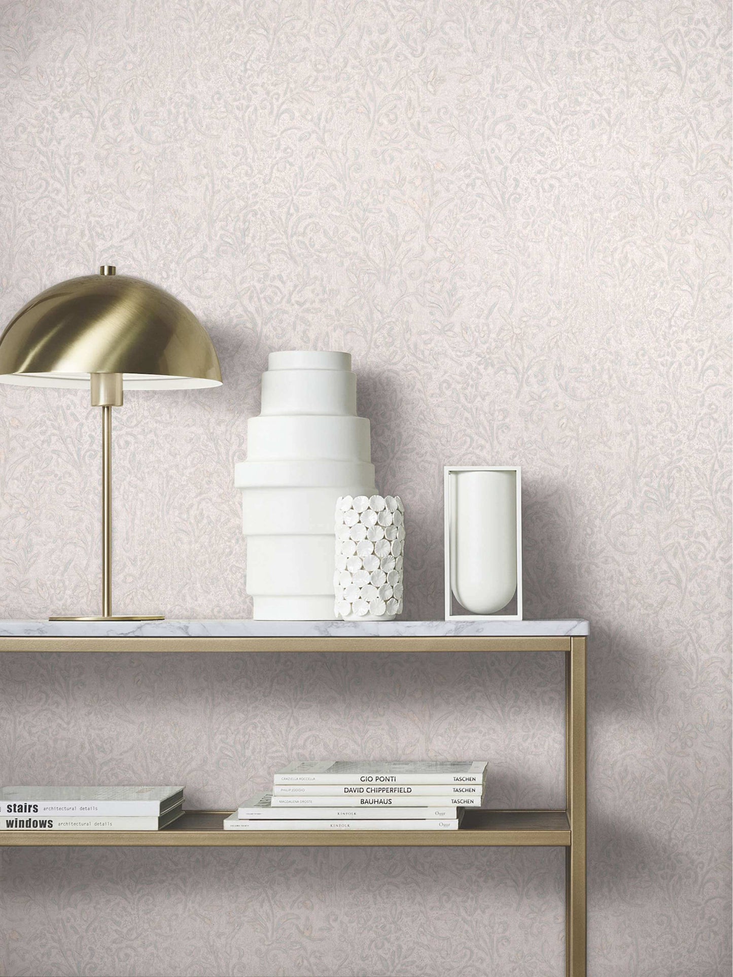 Antonina Vella Opulent Accents Sculpted Floral Wallpaper - Aqua