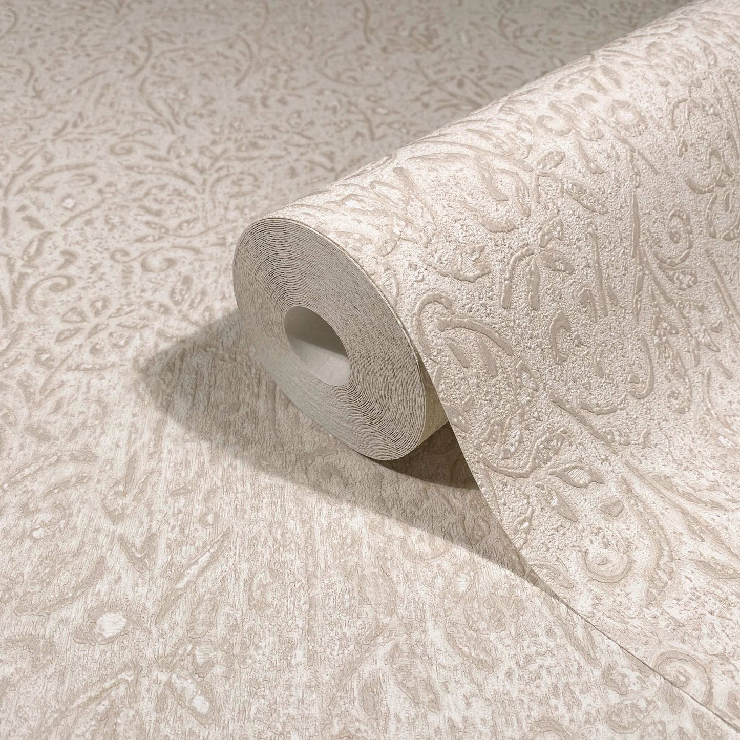 Antonina Vella Opulent Accents Sculpted Floral Wallpaper - Beige