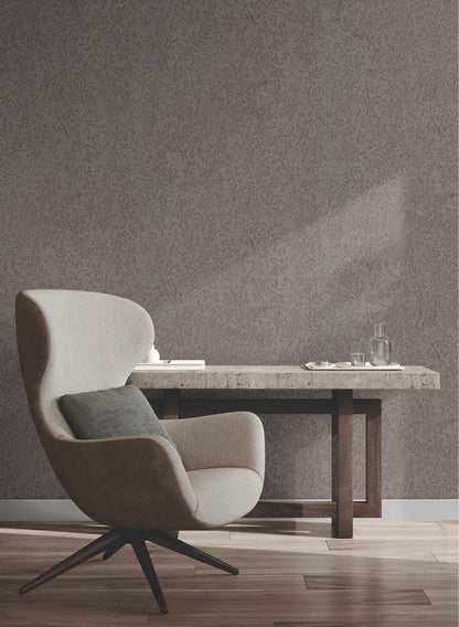 Antonina Vella Opulent Accents Sculpted Floral Wallpaper - Copper