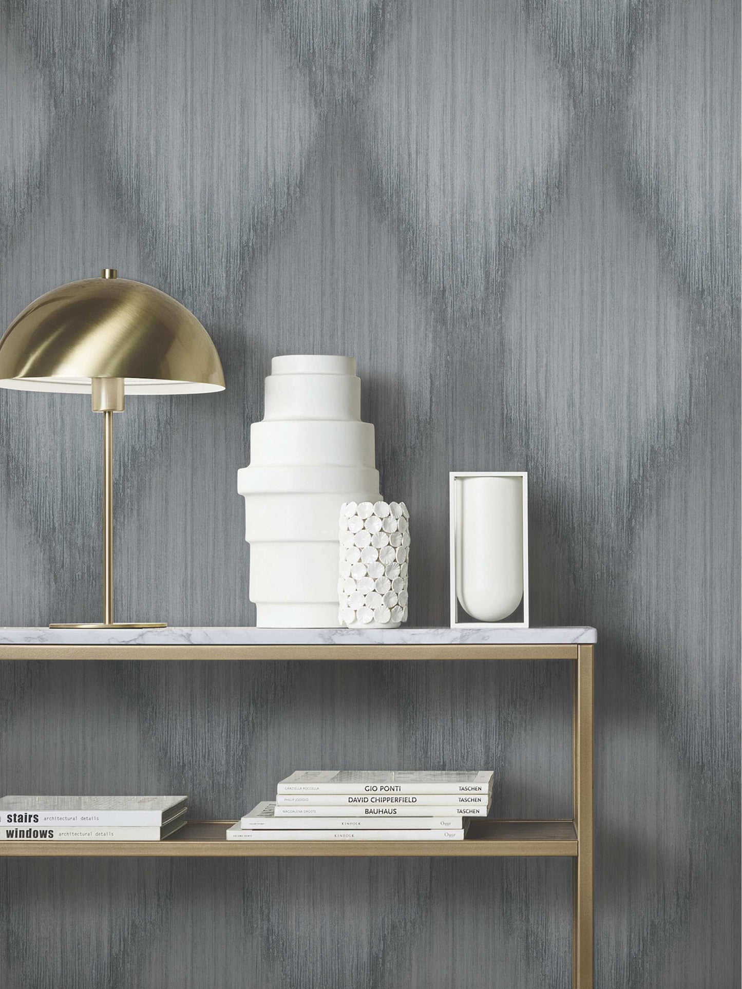 Antonina Vella Opulent Accents Starfall Wallpaper - Pewter