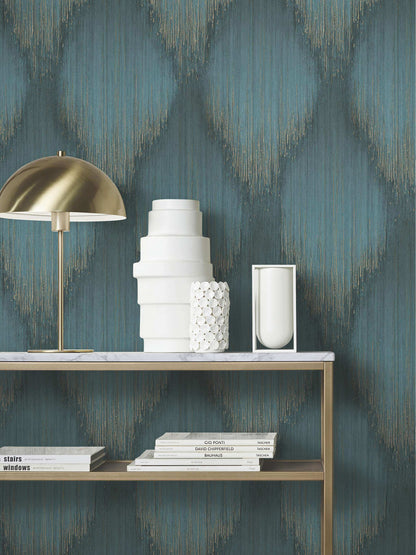 Antonina Vella Opulent Accents Starfall Wallpaper - Teal