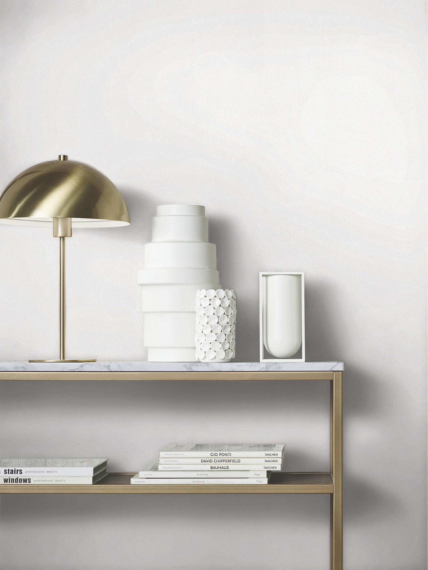 Antonina Vella Opulent Accents Eastwind Wallpaper - White