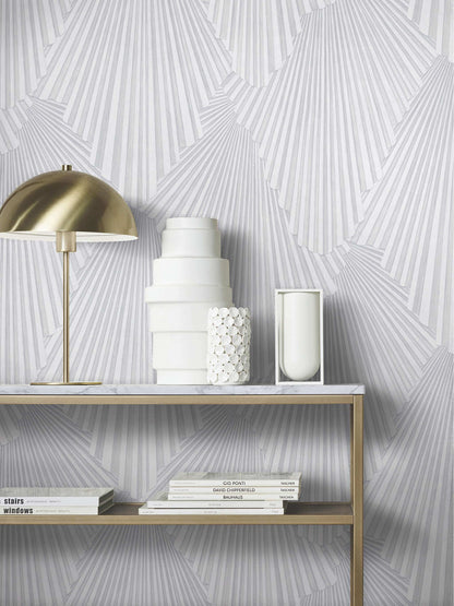 Antonina Vella Opulent Accents Lumiere Wallpaper - Off White