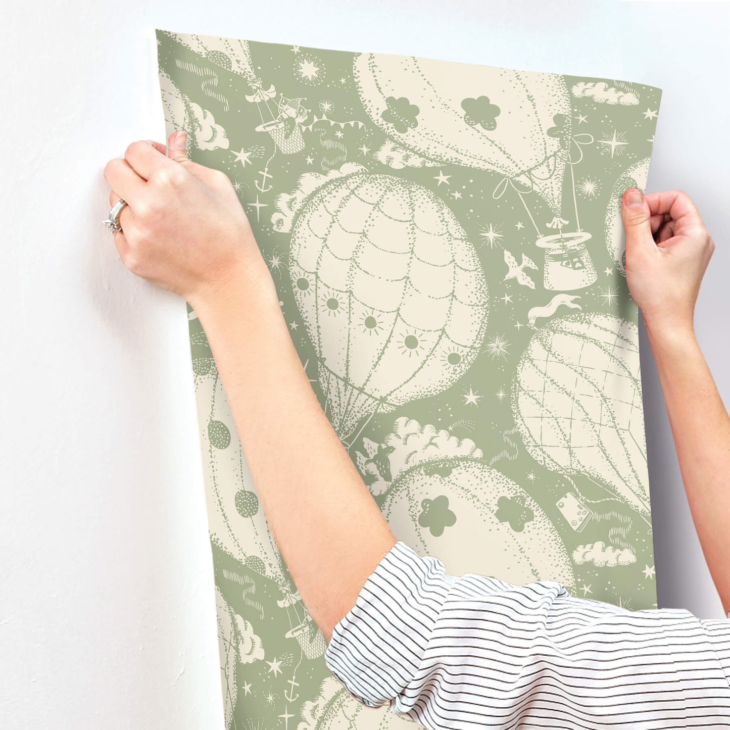 York Daydream Ballongerna Wallpaper - Green