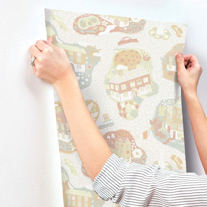 York Daydream Staden Wallpaper - Grey