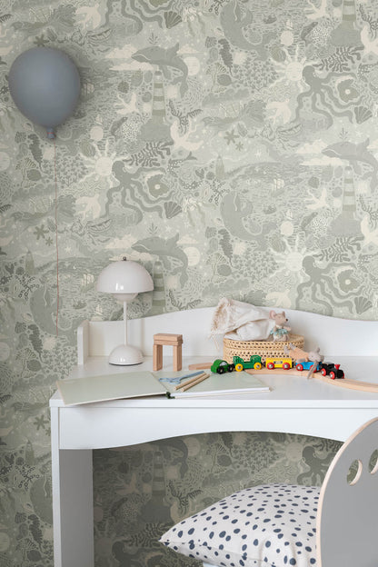 York Daydream Havet Wallpaper - Light Blue