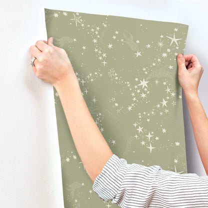 York Daydream Stjarnhimmel Wallpaper - Green