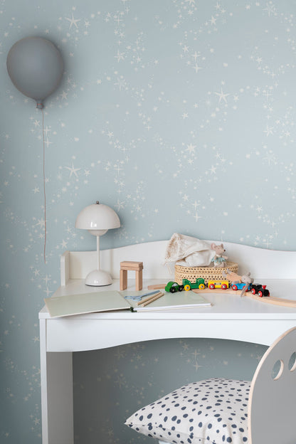 York Daydream Stjarnhimmel Wallpaper - Light Blue