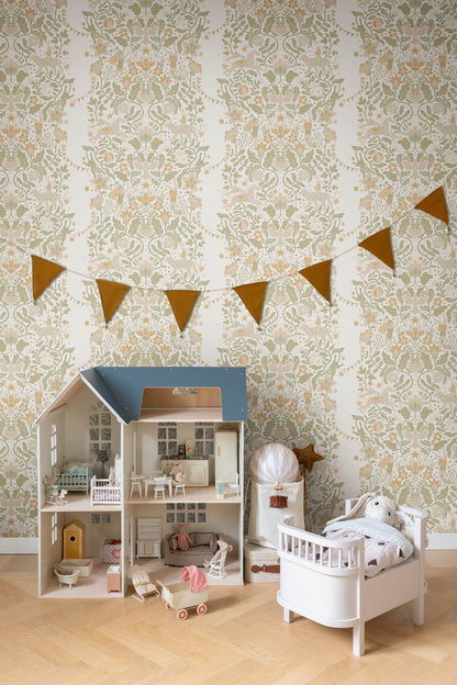 York Daydream Cirkus Wallpaper - Moss