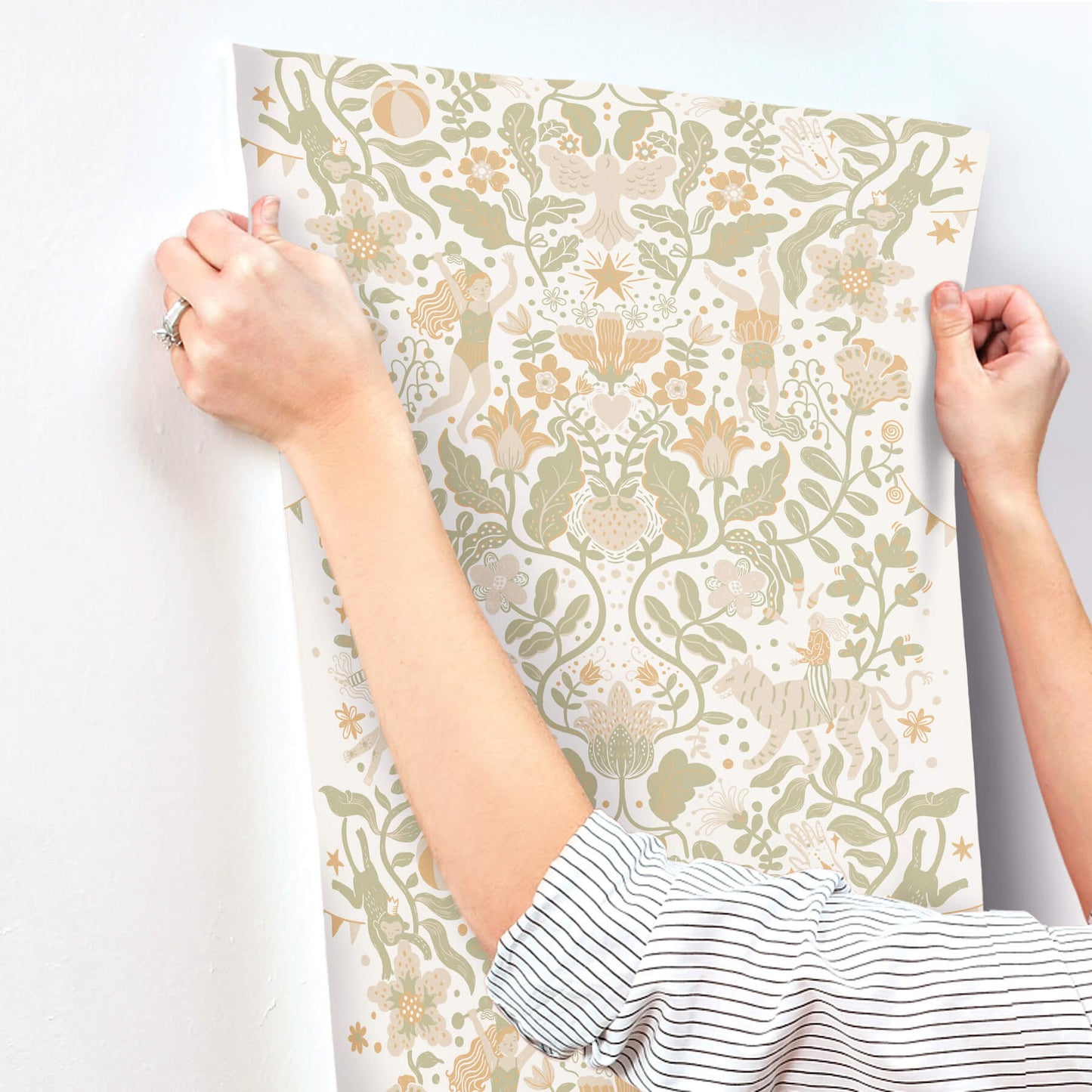 York Daydream Cirkus Wallpaper - Moss