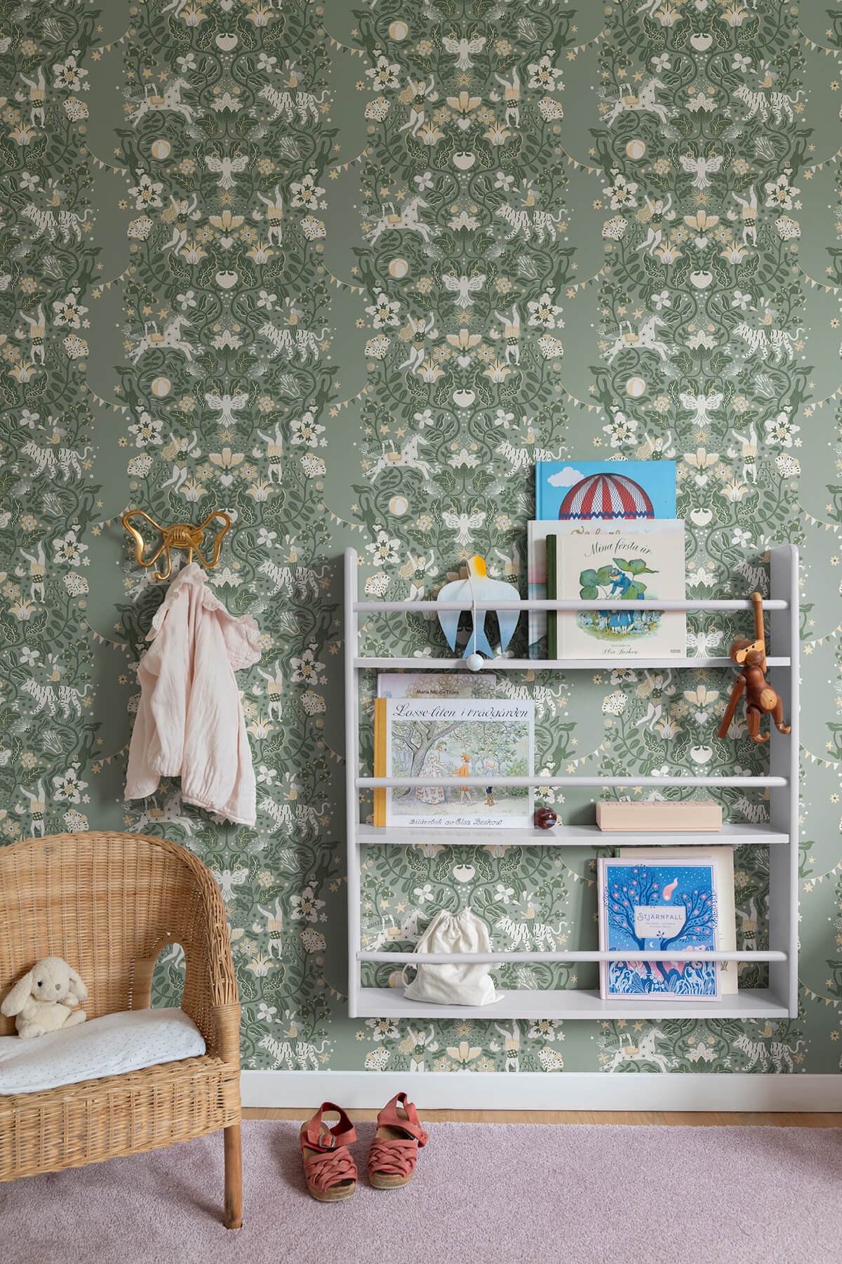 York Daydream Cirkus Wallpaper - Sea Green
