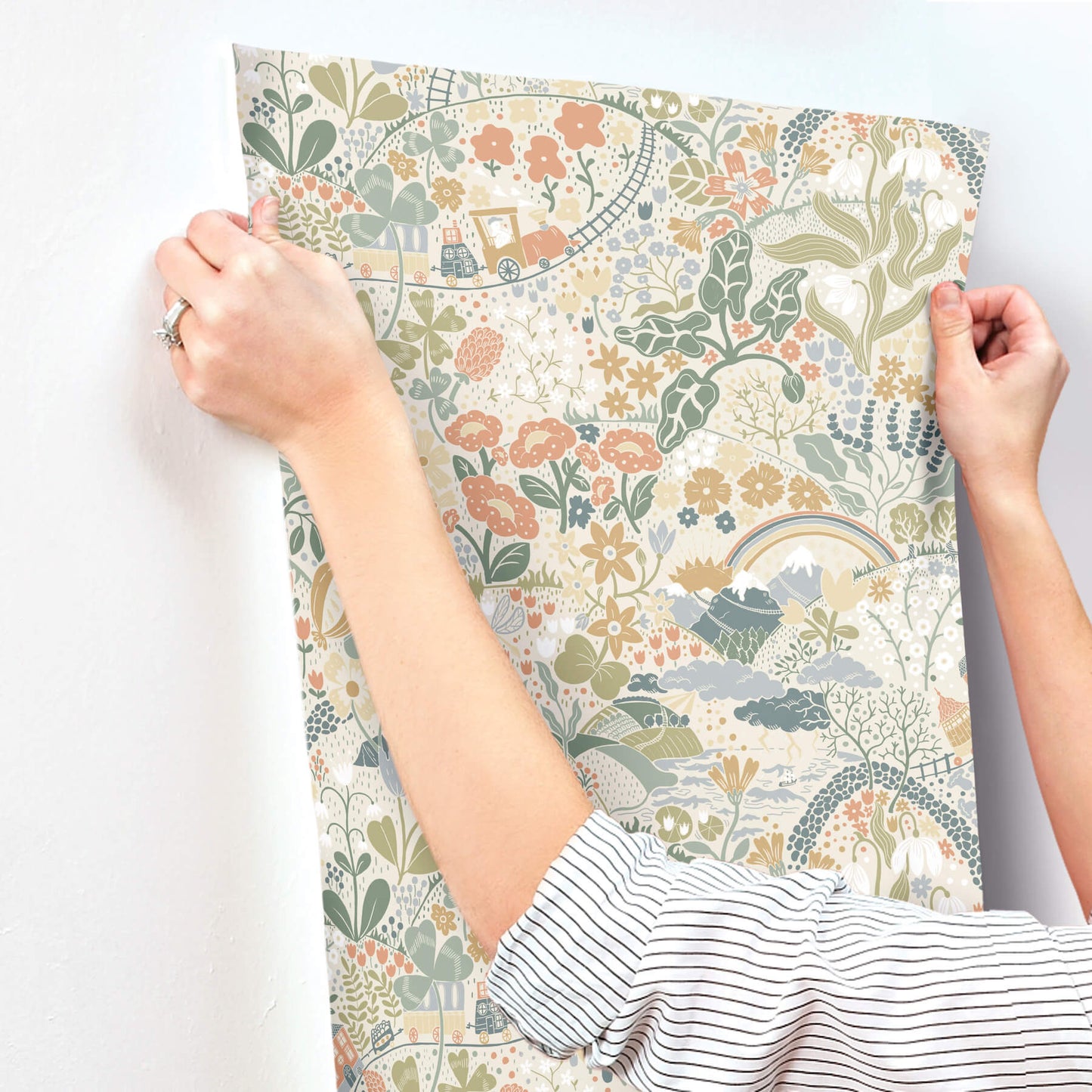 York Daydream Taget Wallpaper - Green & Multi