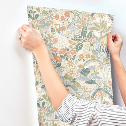 York Daydream Taget Wallpaper - Green & Multi