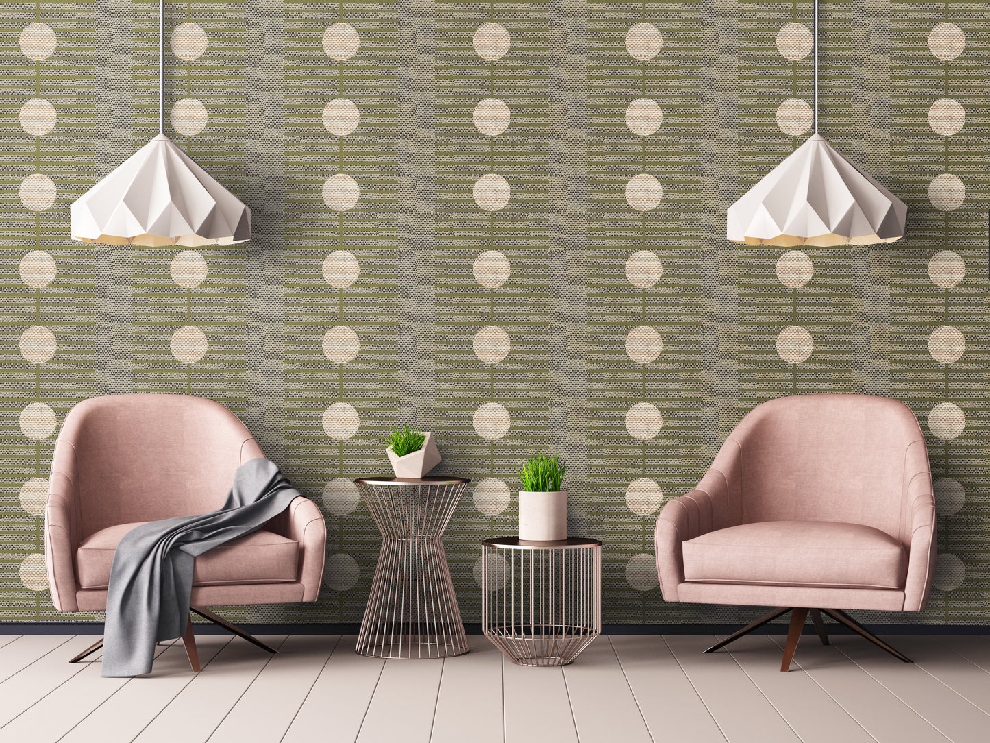 Mitchell Black Forbes Masters Nomalanga Wallpaper - Olive Linen