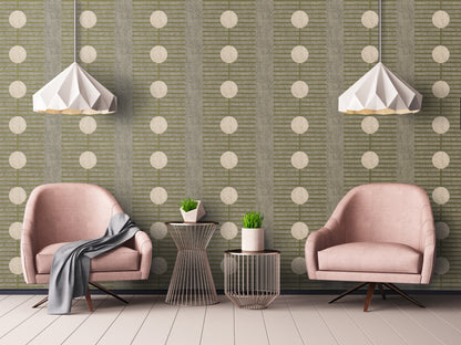 Mitchell Black Forbes Masters Nomalanga Wallpaper - Olive Linen