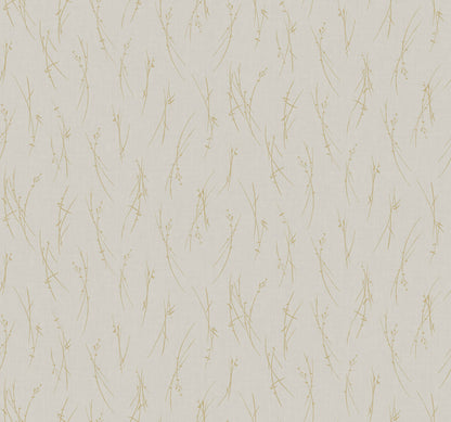 Antonina Vella Modern Metals Second Edition Sprigs Wallpaper - Light Grey & Gold