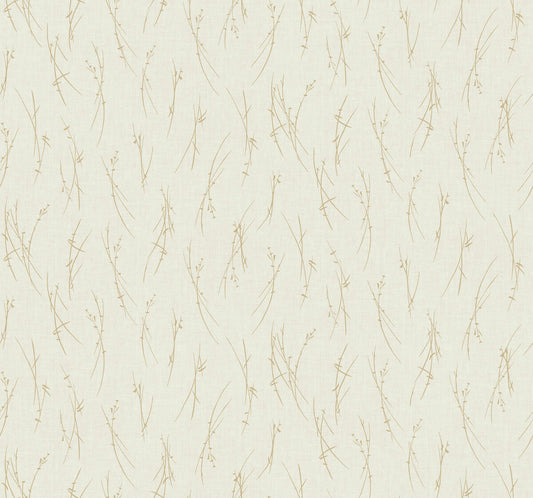 Antonina Vella Modern Metals Second Edition Sprigs Wallpaper - Cream & Gold