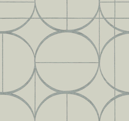 Antonina Vella Modern Metals Second Edition Sun Circles Wallpaper - Taupe & Silver