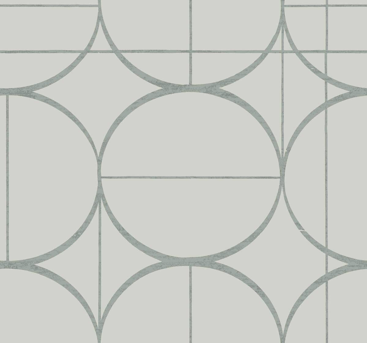 Antonina Vella Modern Metals Second Edition Sun Circles Wallpaper - Fog & Silver