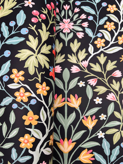 Magnolia Home Book 4 Garden Terrace Wallpaper - Black & Multicolor