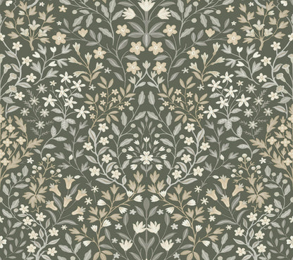 Magnolia Home Book 4 Garden Terrace Wallpaper - Olive