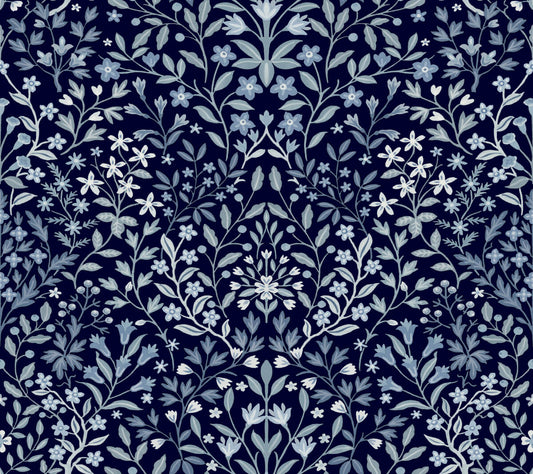 Magnolia Home Book 4 Garden Terrace Wallpaper - Blue