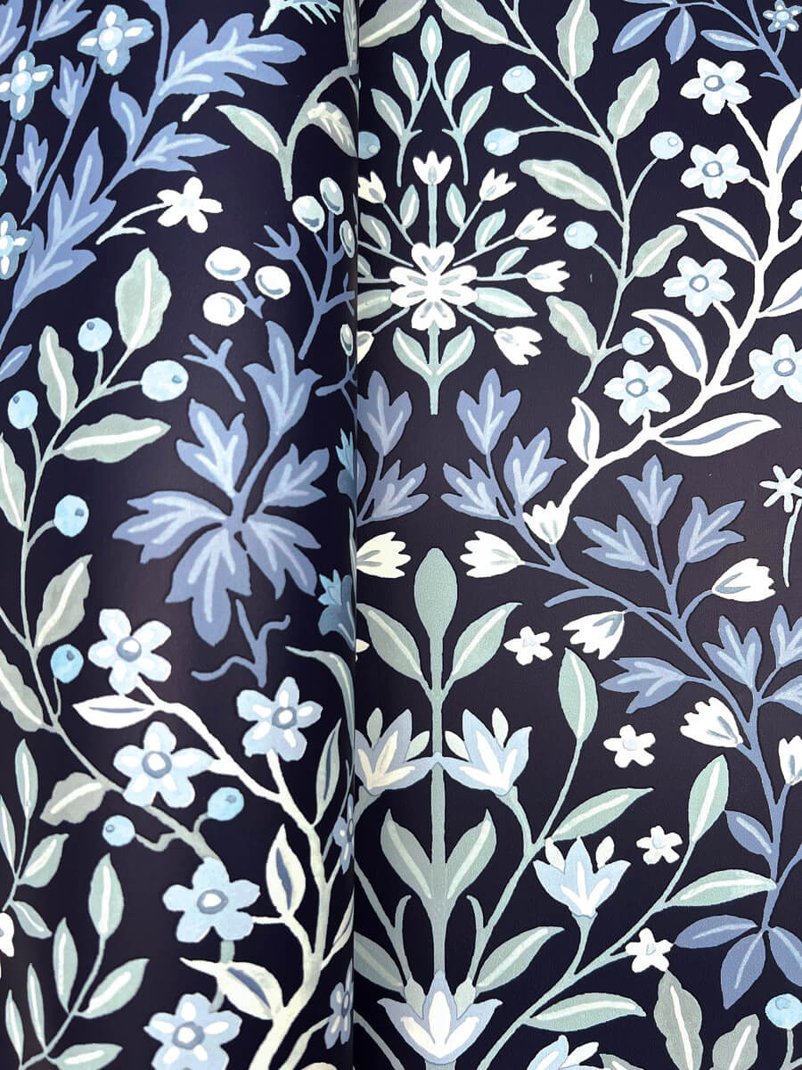 Magnolia Home Book 4 Garden Terrace Wallpaper - Blue