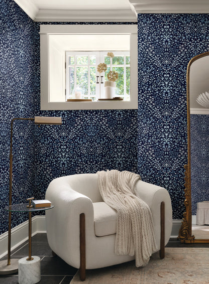 Magnolia Home Book 4 Garden Terrace Wallpaper - Blue