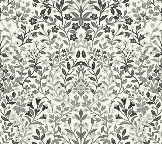 Magnolia Home Book 4 Garden Terrace Wallpaper - White & Black