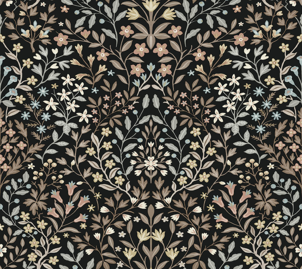 Magnolia Home Book 4 Garden Terrace Wallpaper - Black & Neutral