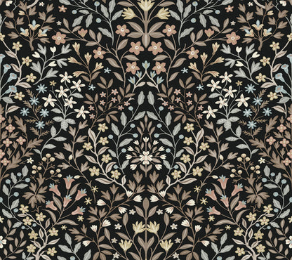 Magnolia Home Book 4 Garden Terrace Wallpaper - Black & Neutral