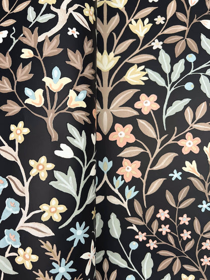 Magnolia Home Book 4 Garden Terrace Wallpaper - Black & Neutral