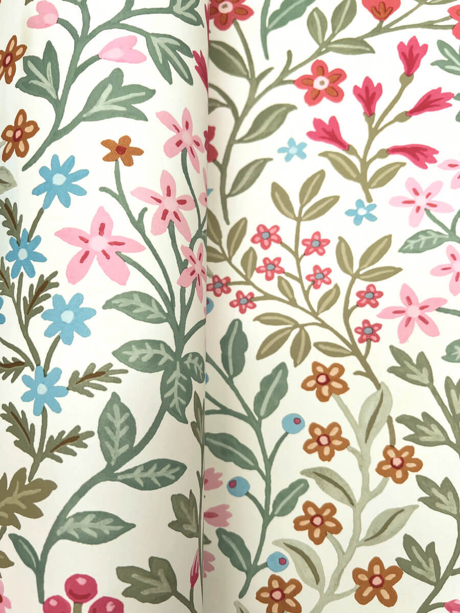 Magnolia Home Garden Terrace Wallpaper - White Multicolor