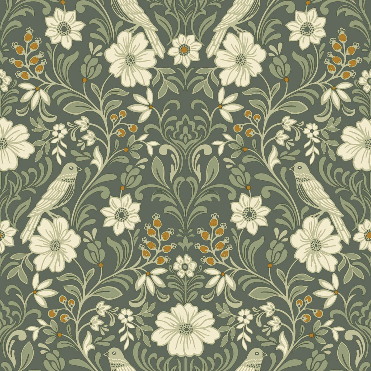 Magnolia Home Book 4 Colette Wallpaper - Olive