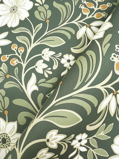 Magnolia Home Book 4 Colette Wallpaper - Olive