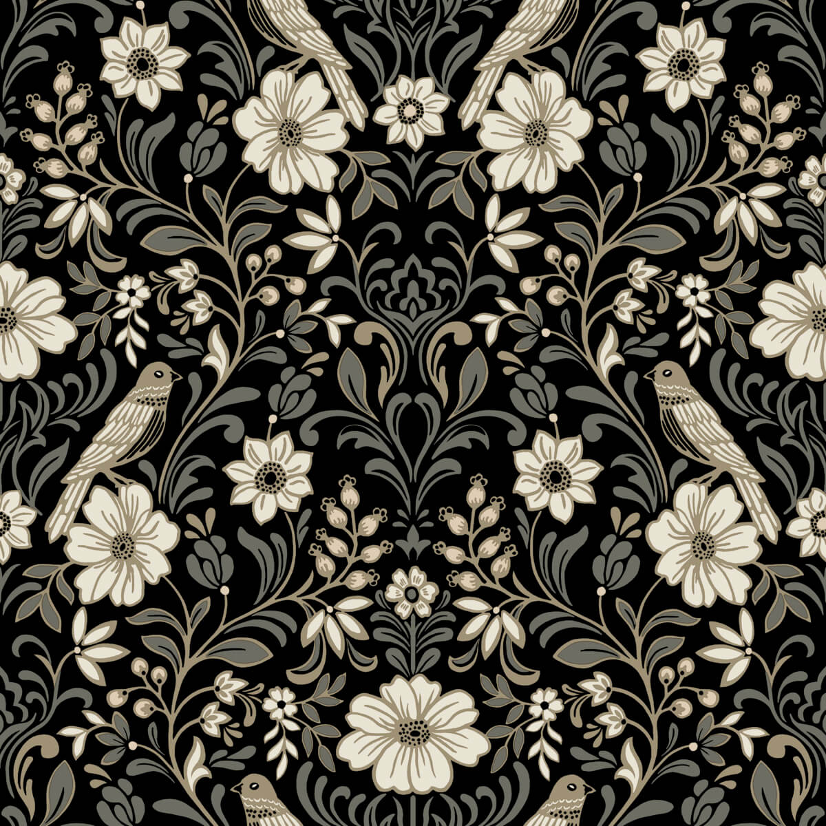 Magnolia Home Book 4 Colette Wallpaper - Black