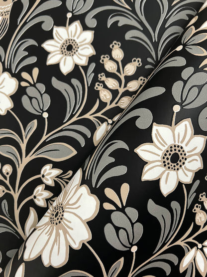 Magnolia Home Book 4 Colette Wallpaper - Black