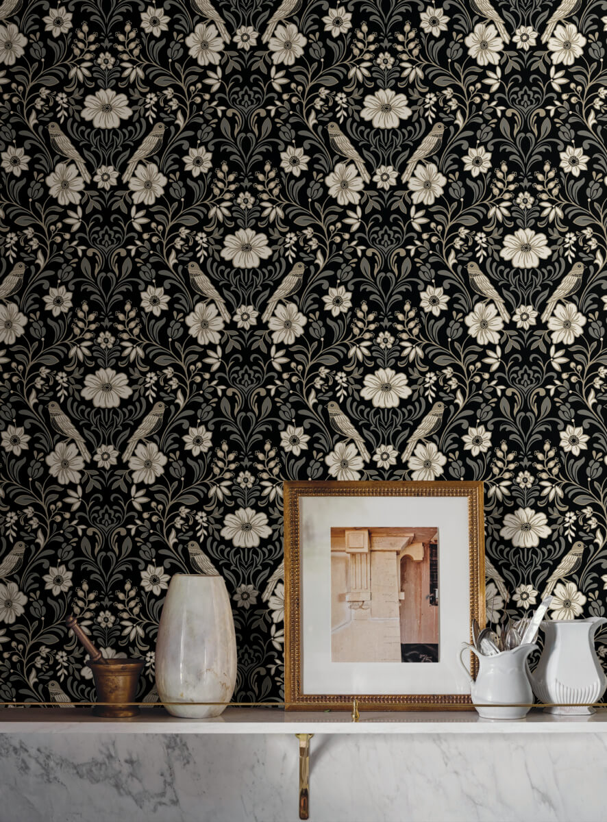 Magnolia Home Book 4 Colette Wallpaper - Black