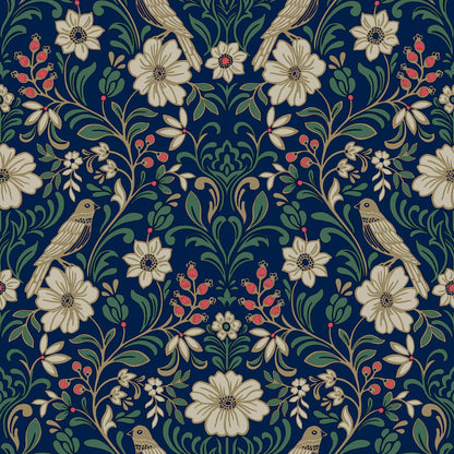 Magnolia Home Book 4 Colette Wallpaper - Navy