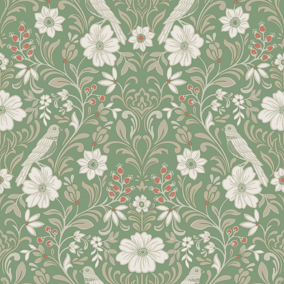 Magnolia Home Book 4 Colette Wallpaper - Bright Green