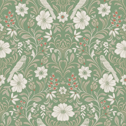 Magnolia Home Book 4 Colette Wallpaper - Bright Green