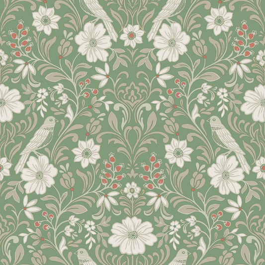 Magnolia Home Book 4 Colette Wallpaper - Bright Green