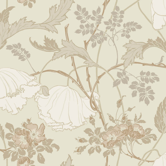 Magnolia Home Book 4 Gwendolyn Wallpaper - Neutral & Coral