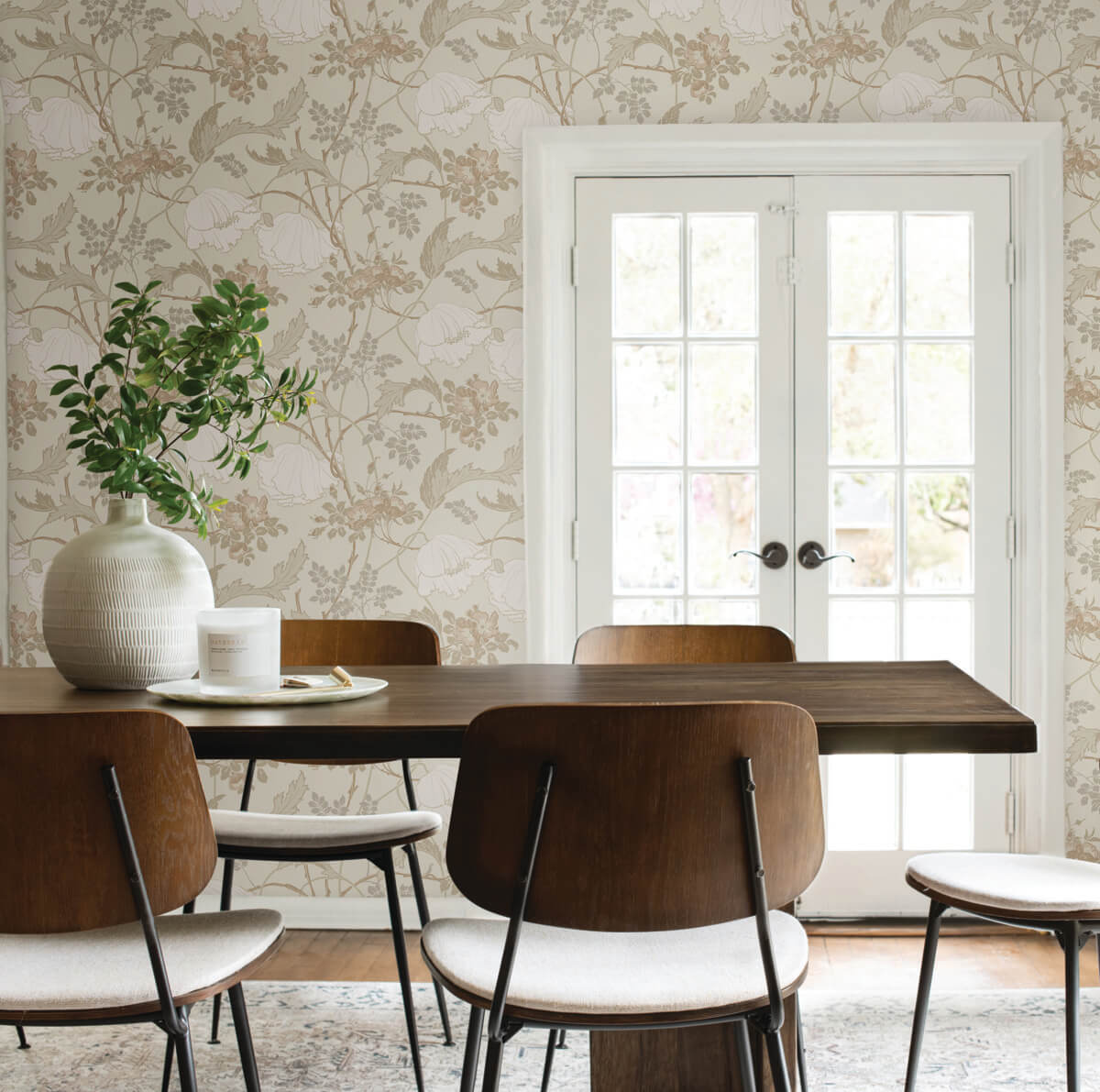 Magnolia Home Gwendolyn Wallpaper - Neutral & Coral