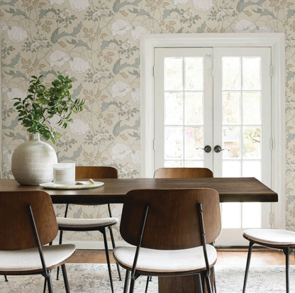 Magnolia Home Gwendolyn Wallpaper - Ivory & Grey