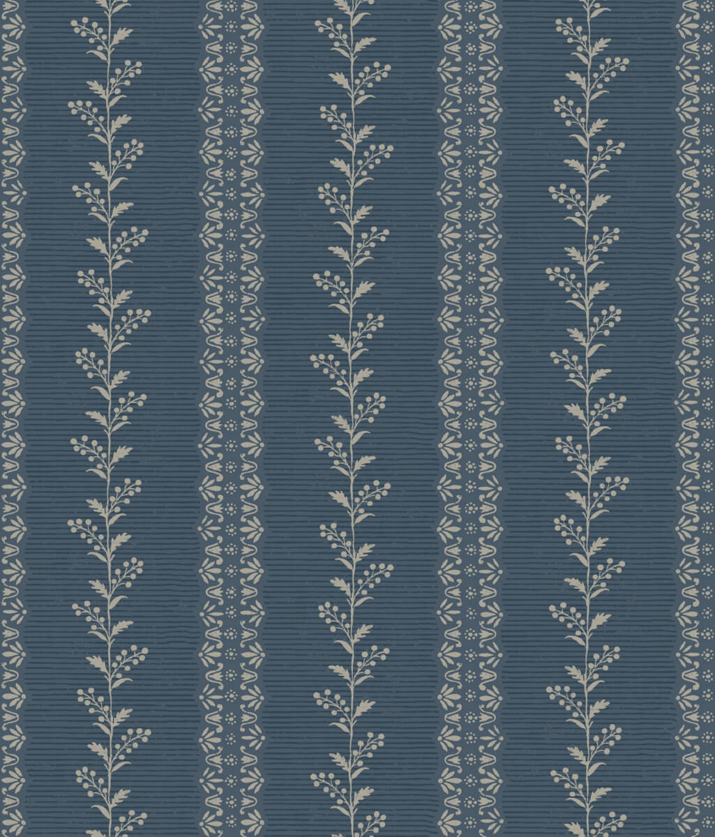 Magnolia Home Book 4 Everleigh Wallpaper - Navy