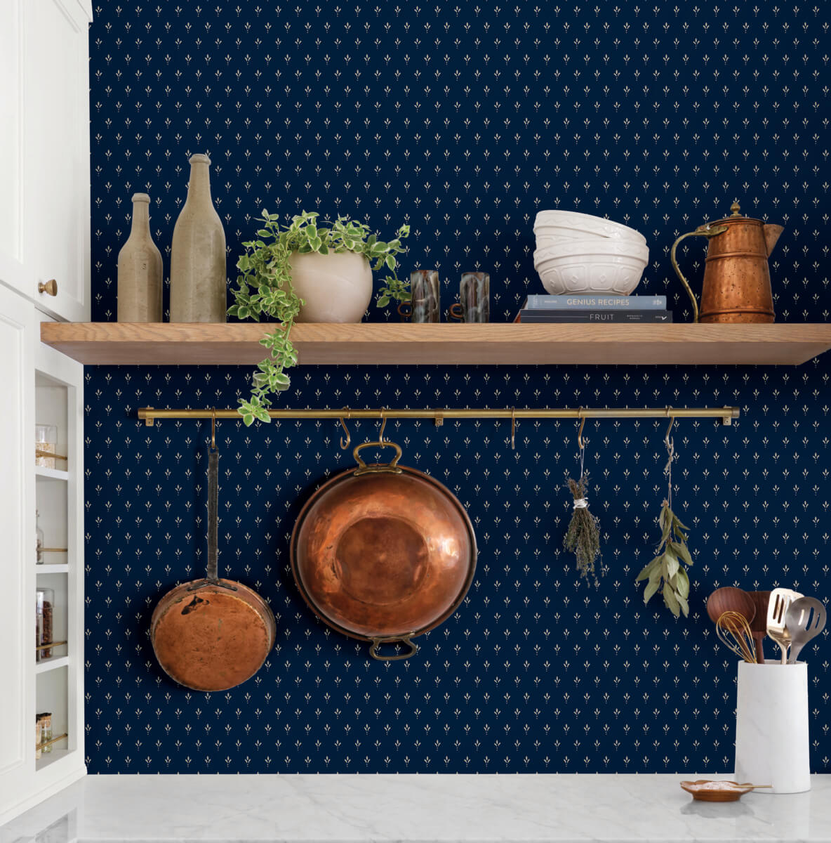 Magnolia Home Book 4 Charm Wallpaper - Navy