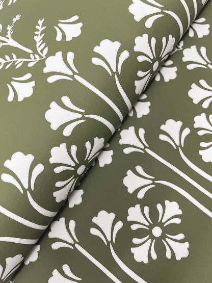 Magnolia Home Book 4 Lydia Wallpaper - Moss