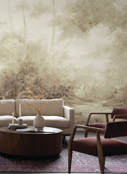 Magnolia Home Woodlands Wall Mural - Sepia