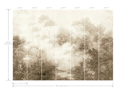 Magnolia Home Woodlands Wall Mural - Sepia